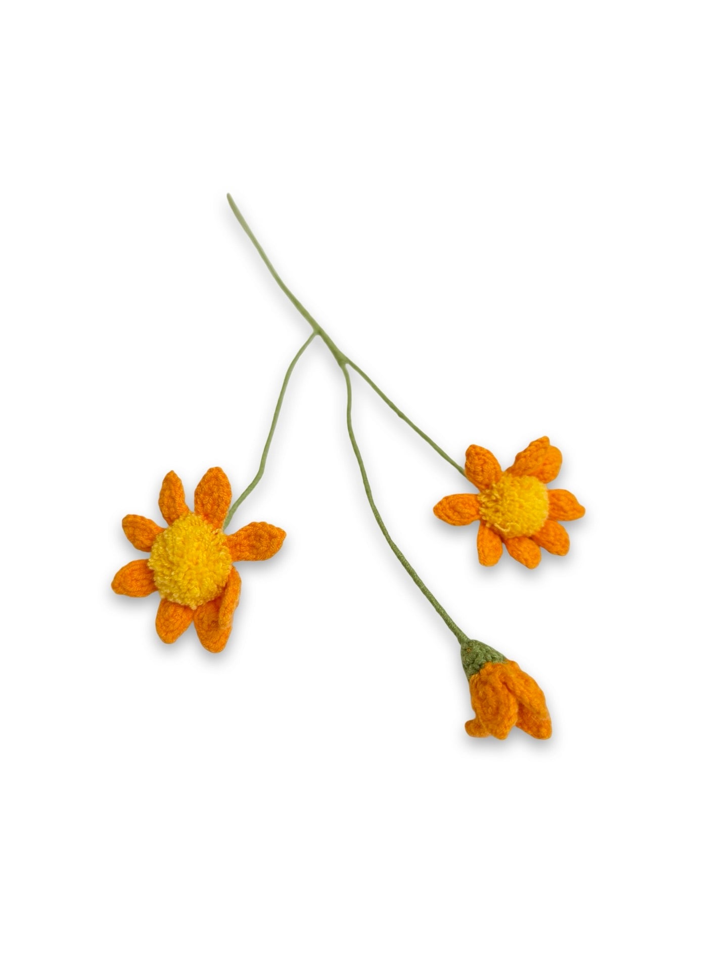 Crochet Blue Eyed Daisy - Orange/Yellow