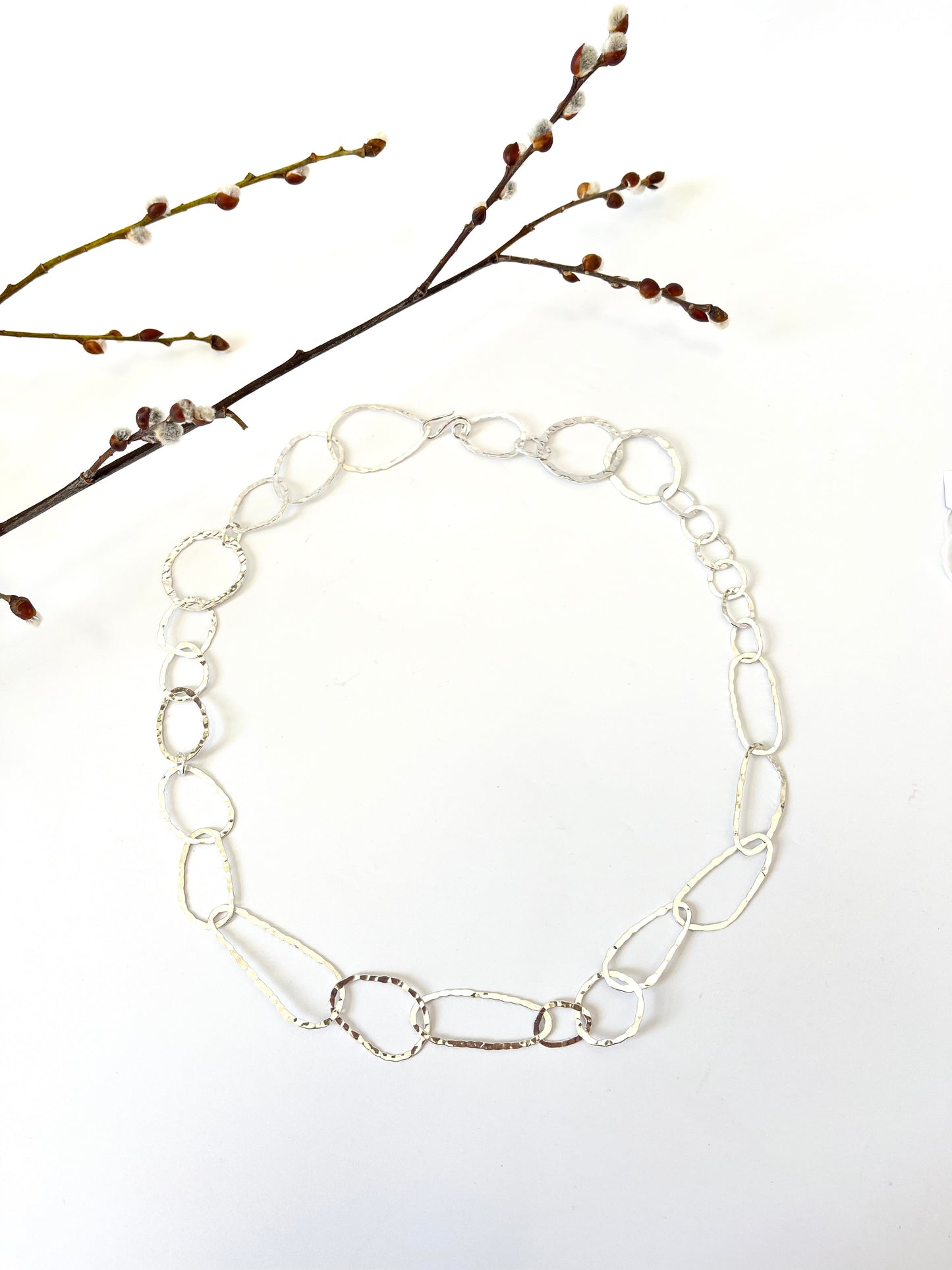 Smooth Oval Link Chain Necklace in Sterling Silver
