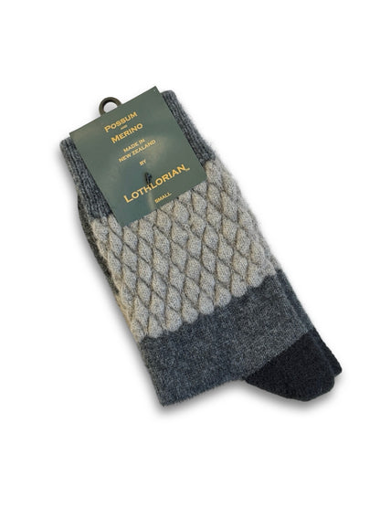 Gecko Possum Merino Socks - Silver