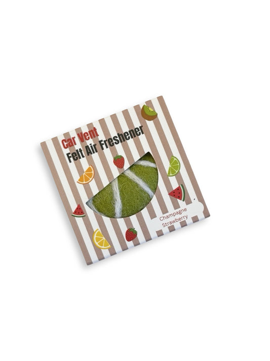 Lime Car Freshener Set - Champagne & Strawberry Scent