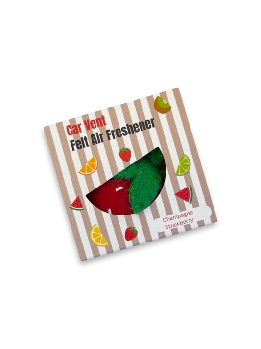 Strawberry Car Freshener Set - Champagne & Strawberry Scent