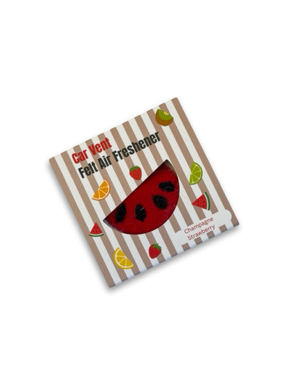 Watermelon Car Freshener Set - Champagne & Strawberry Scent