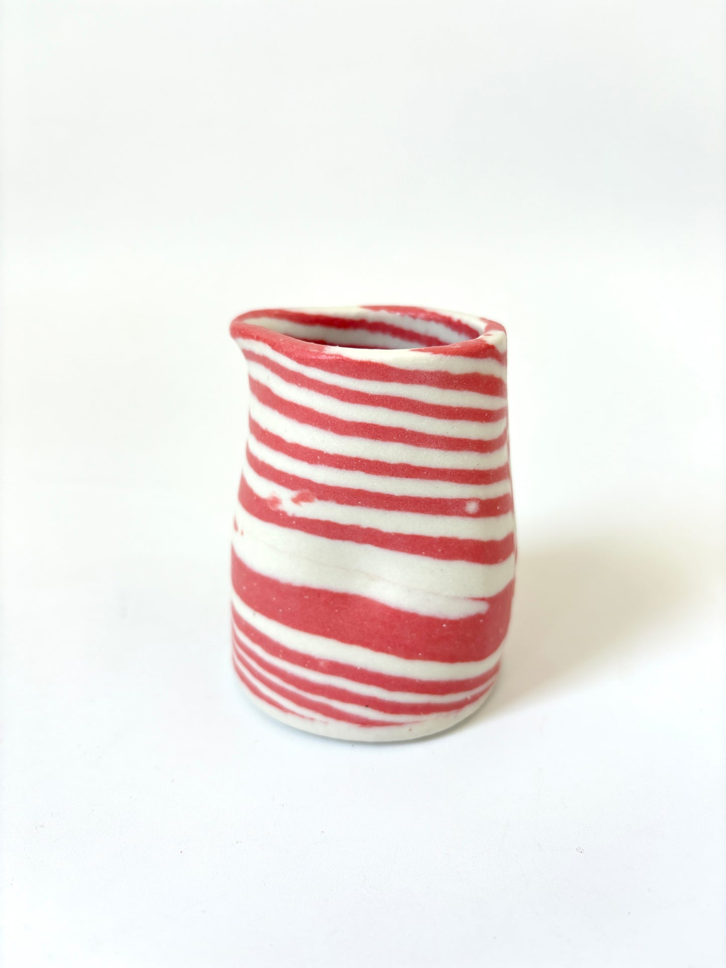 Ceramic Nerikomi Pourer - Small - Red Stripe
