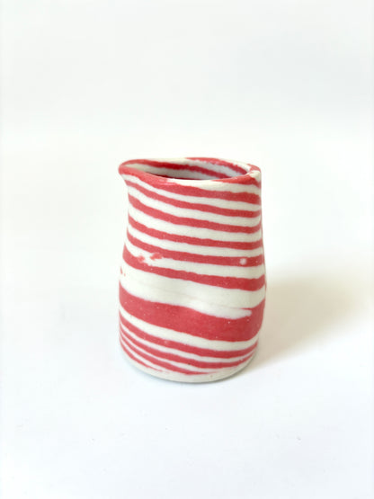 Ceramic Nerikomi Pourer - Small - Red Stripe