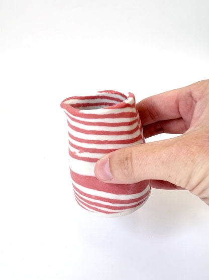 Ceramic Nerikomi Pourer - Small - Red Stripe