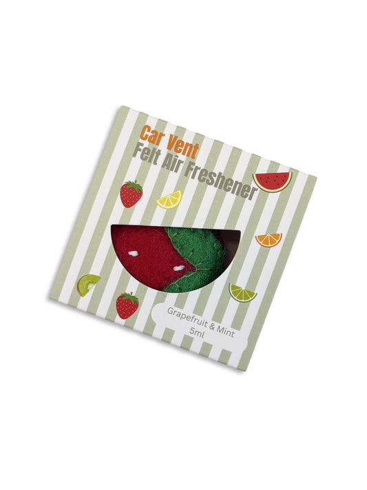 Strawberry Car Freshener Set - Grapefruit & Mint scent