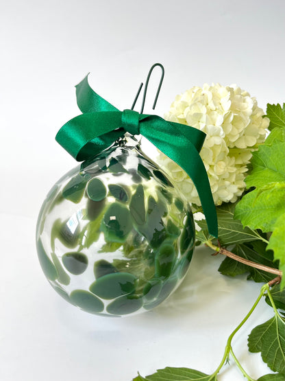 Handblown Glass Bauble - Dark Green