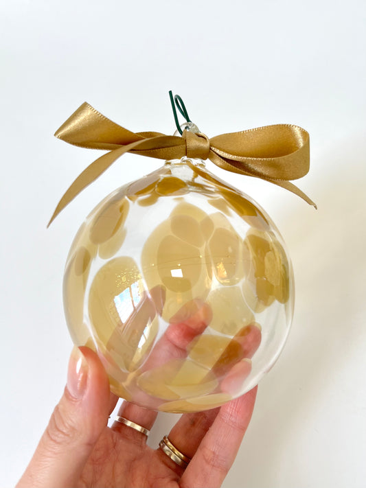 Handblown Glass Bauble - Champagne