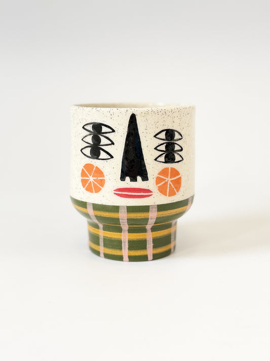 Ceramic Goblet by Studio Soph - Three Eyed Face