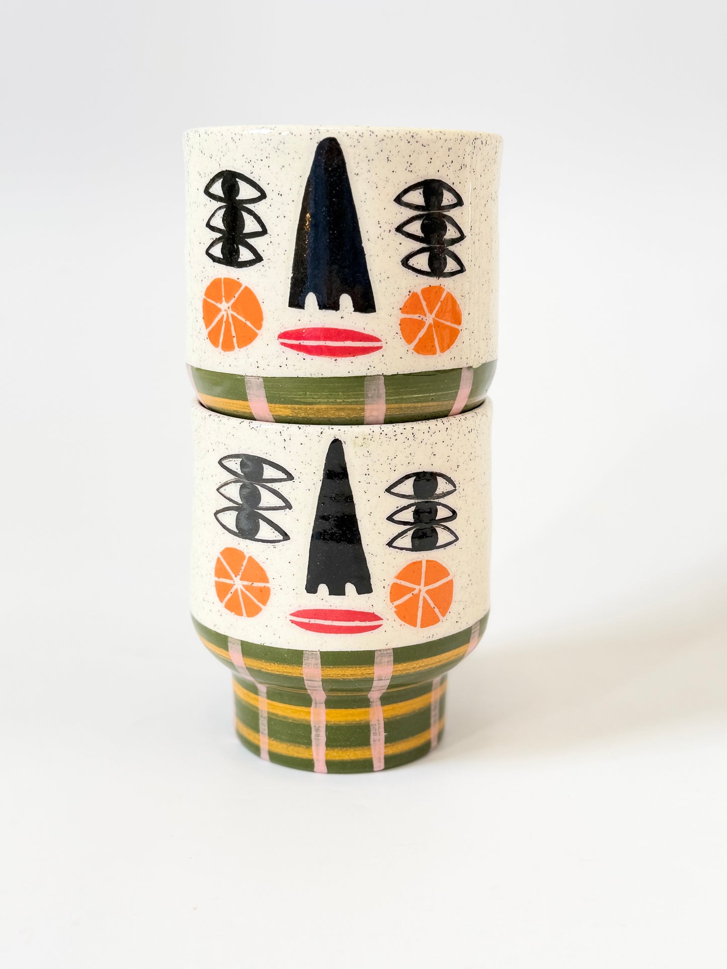 Ceramic Goblet by Studio Soph - Three Eyed Face