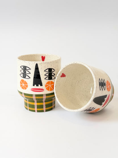 Ceramic Goblet by Studio Soph - Three Eyed Face