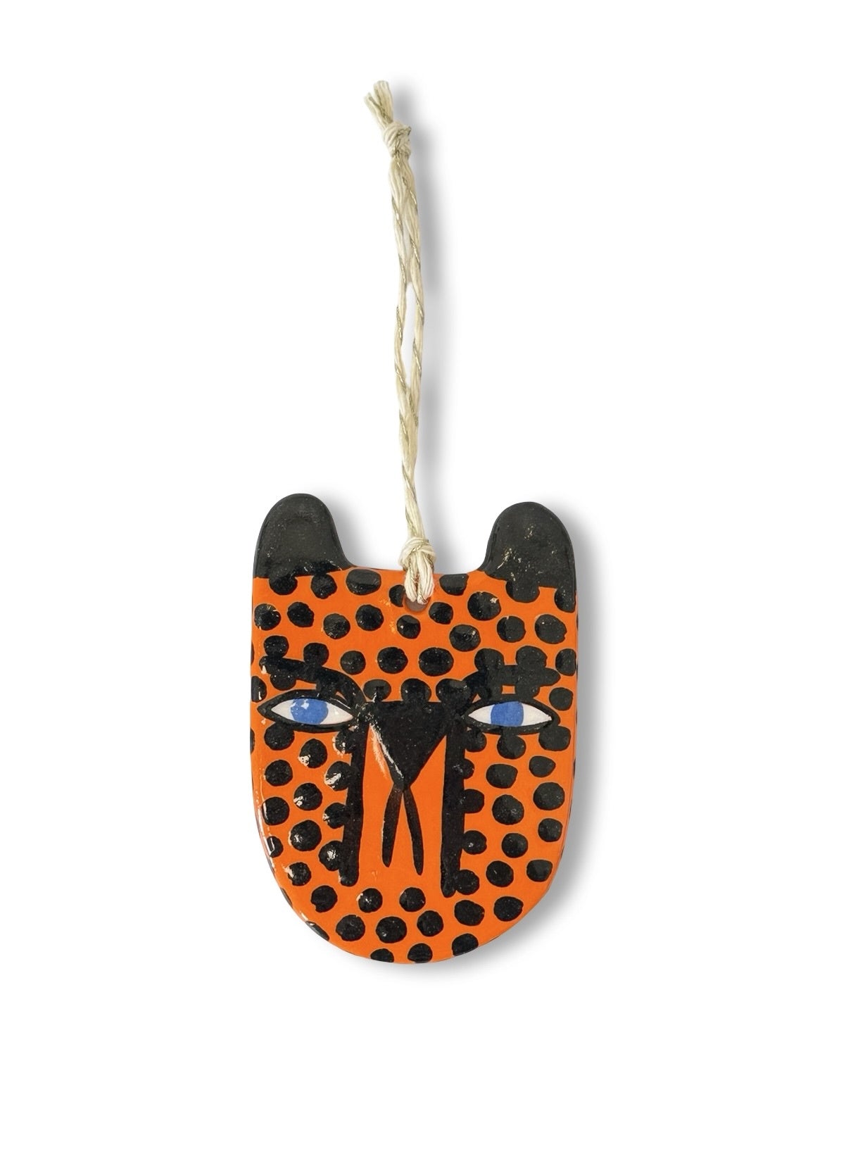 Cheetah Face Orange - Ceramic Decoration by Studio Soph
