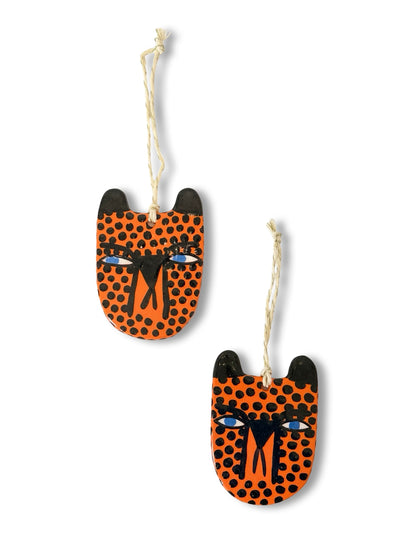Cheetah Face Orange - Ceramic Decoration by Studio Soph