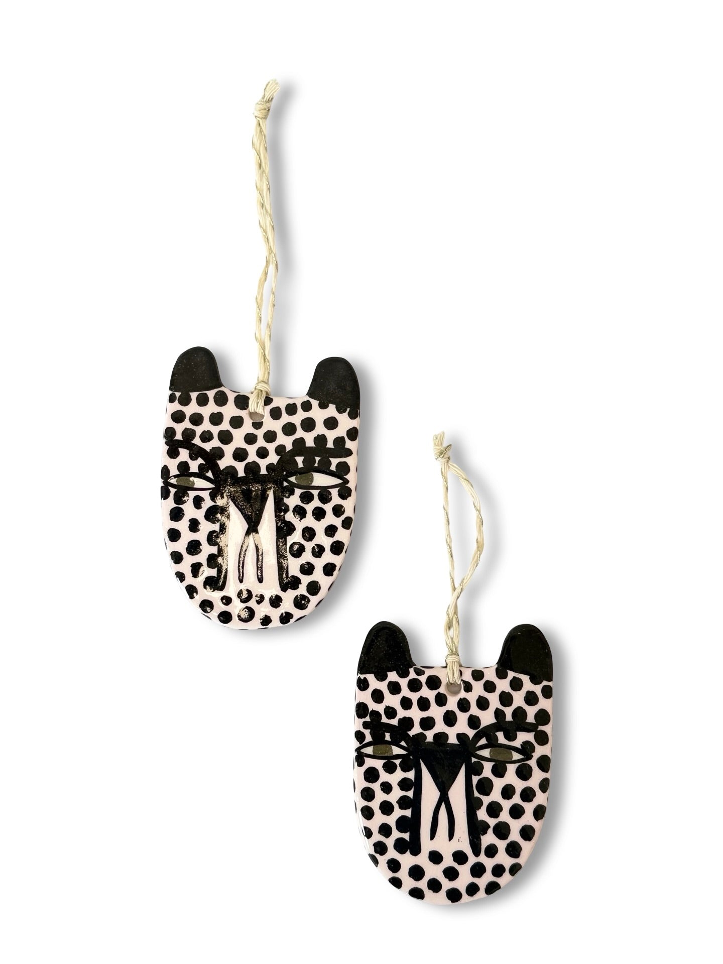 Cheetah Face White - Ceramic Decoration by Studio Soph