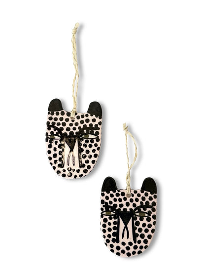 Cheetah Face White - Ceramic Decoration by Studio Soph