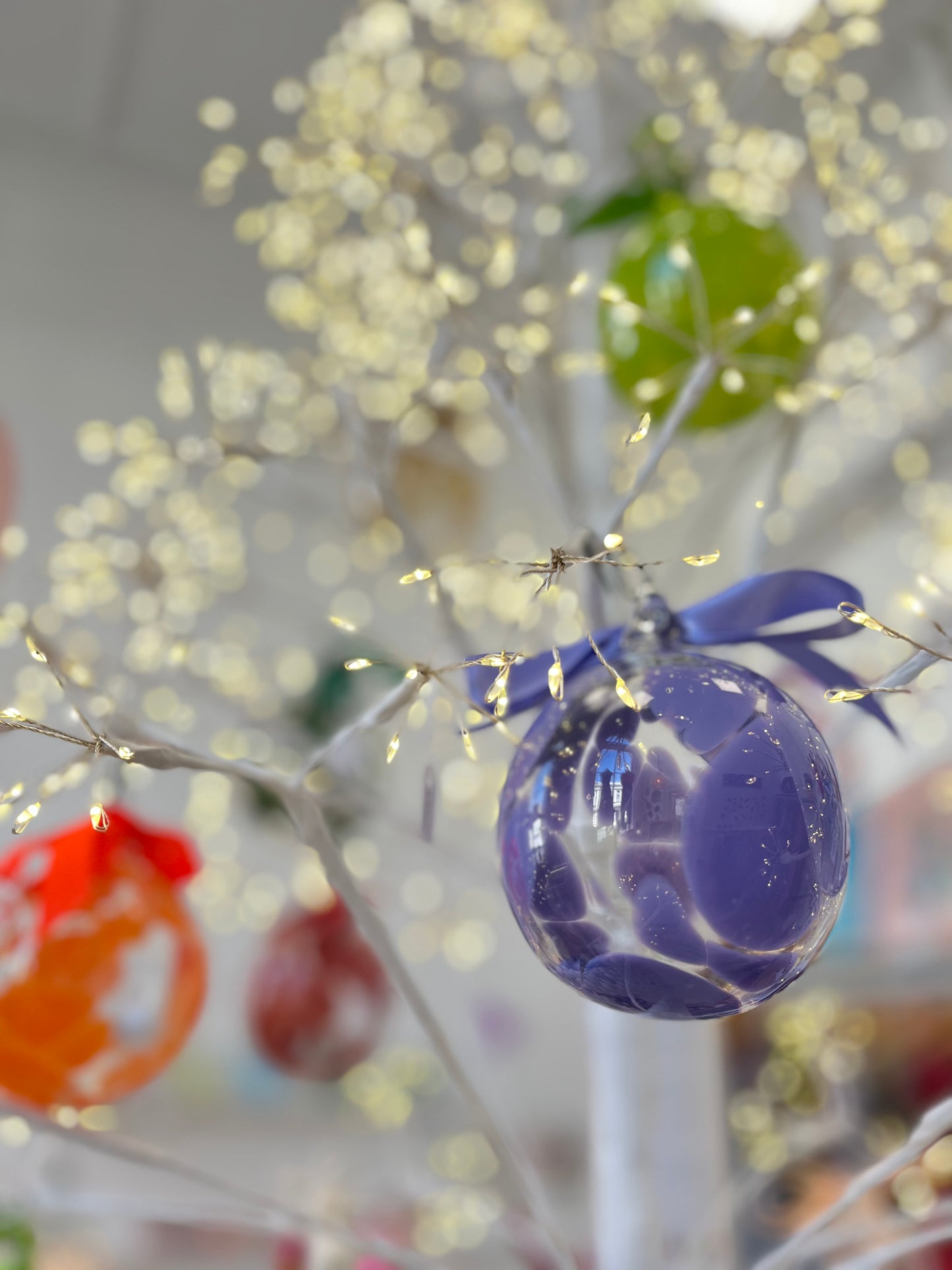 Handblown Glass Bauble - Dark Green