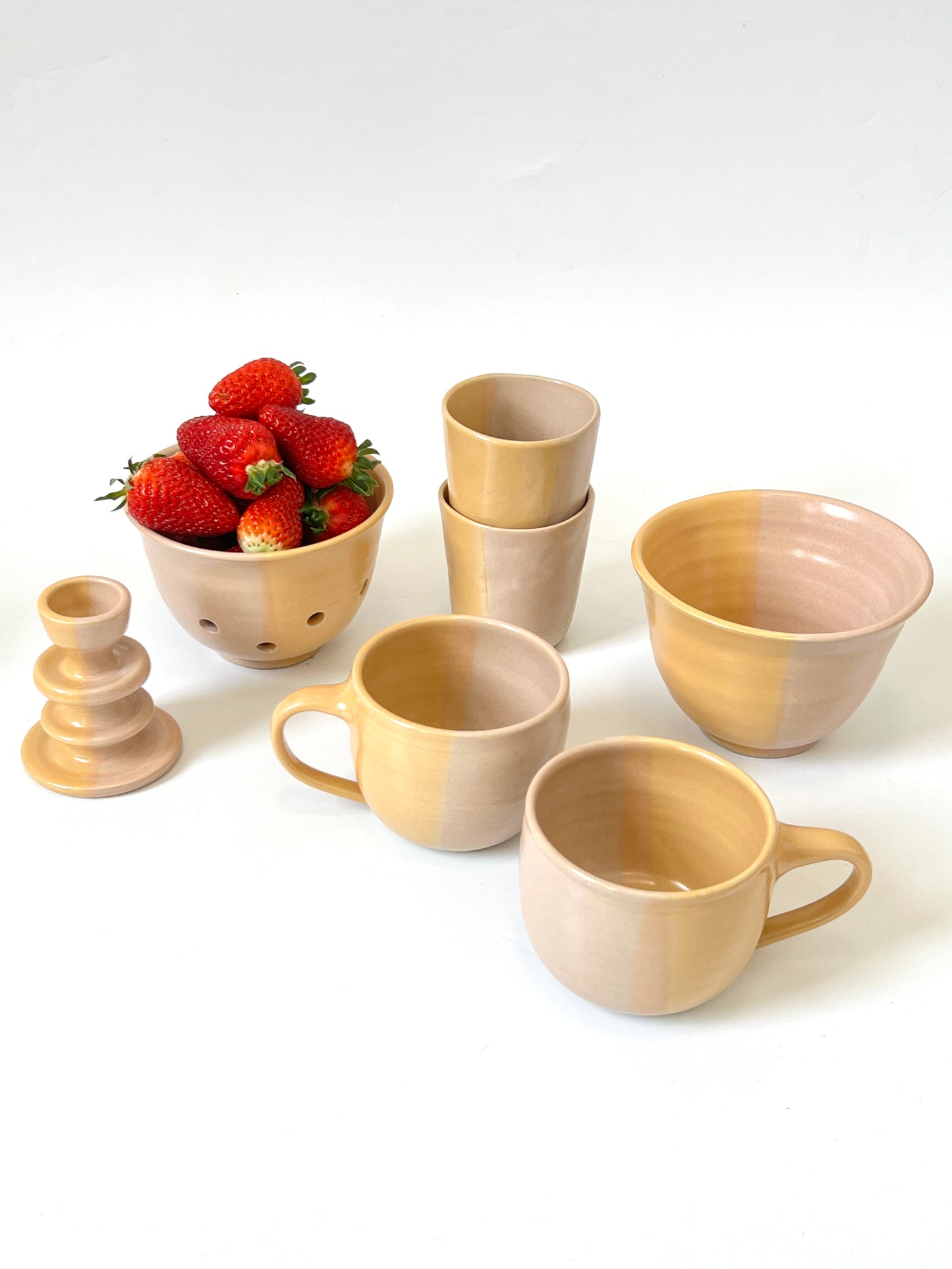 *Exclusive* Two-Toned Ceramic Mug - Peach / Pink