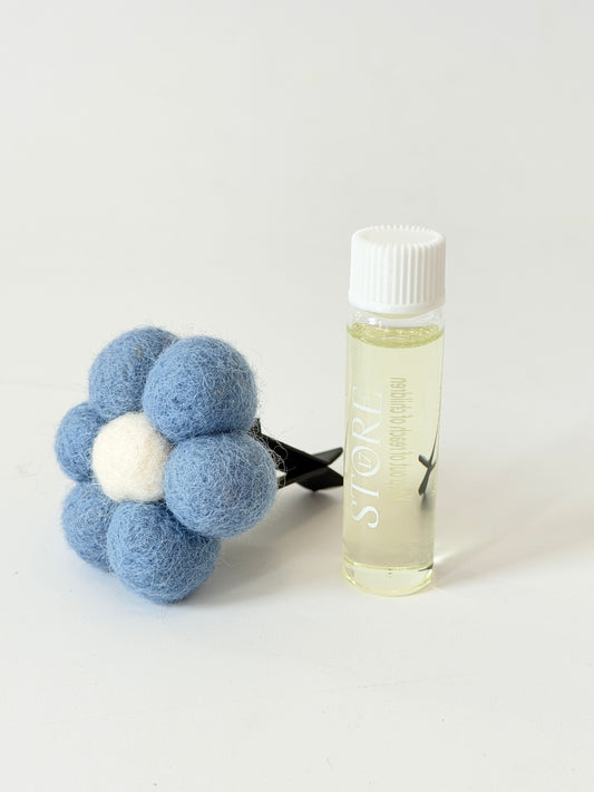 Blue Daisy Car Air Freshener Set - Beach Linen