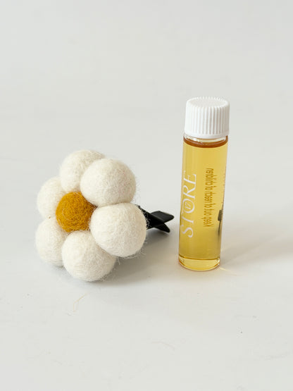 White Daisy Car Air Freshener Set - French Vanilla