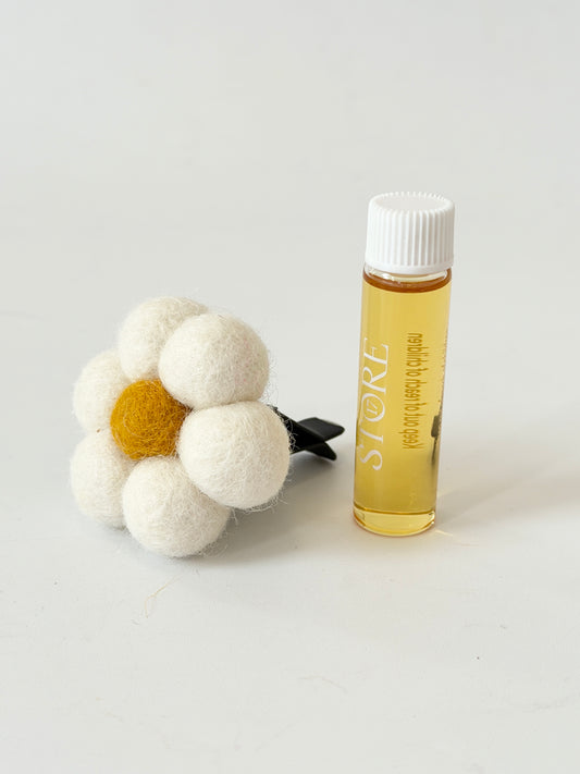 White Daisy Car Air Freshener Set - French Vanilla
