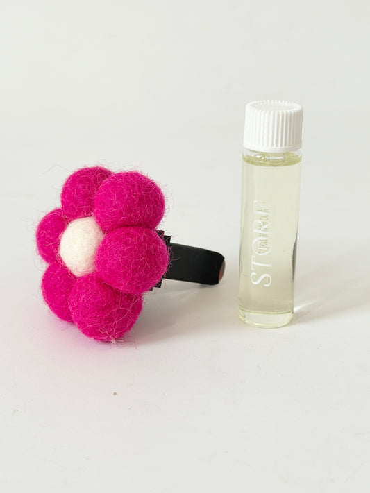 Pink Daisy Car Air Freshener Set - Sea Salt & Orchid