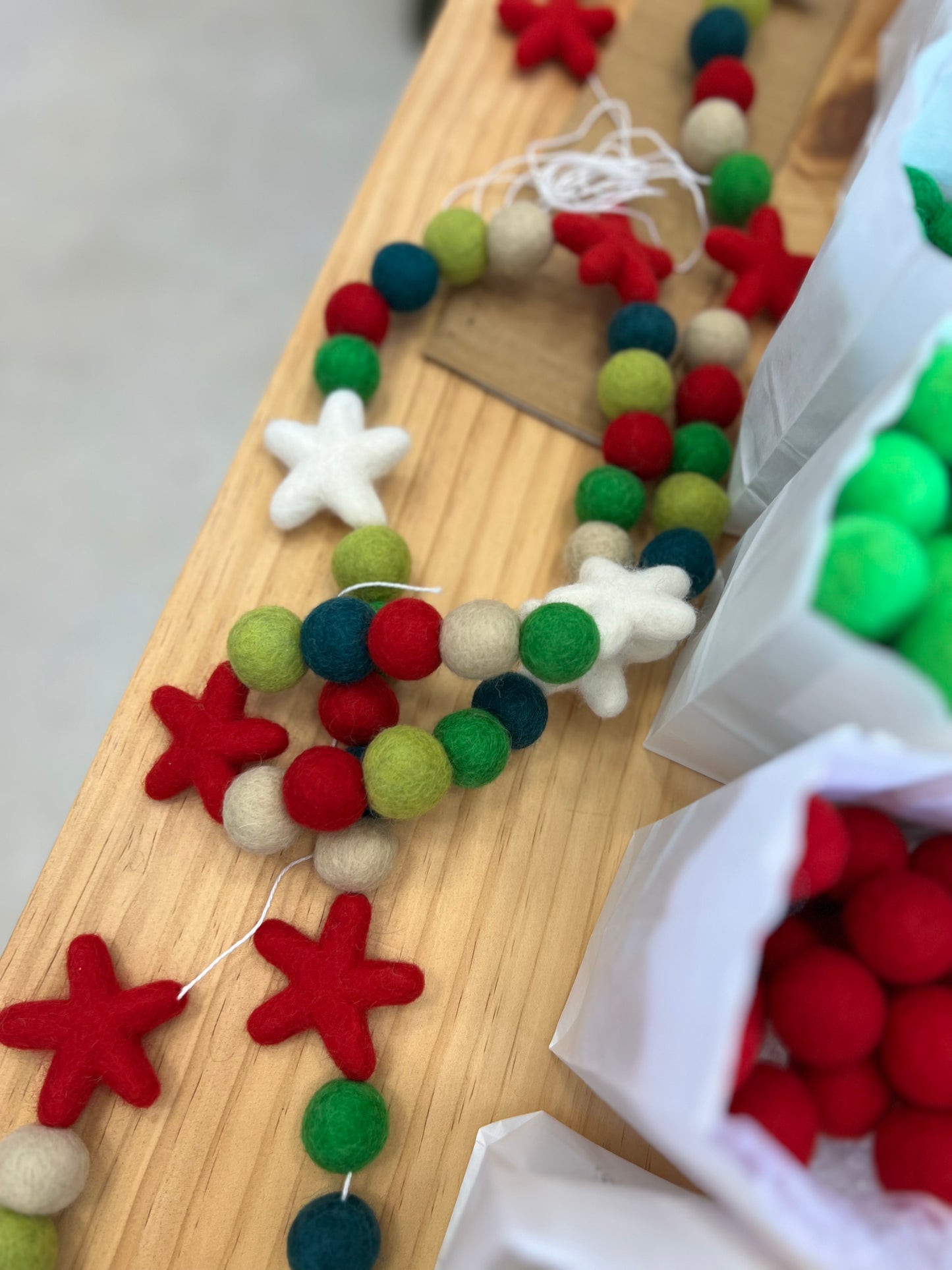 School Holiday Session - make a Pom Pom Garland at inc!