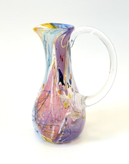 Handblown Glass Shard Carafe with Handle (22498)