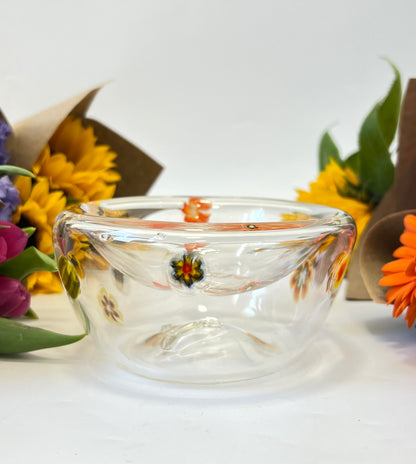 Handblown Glass Flower Power "Gloria" Bowl