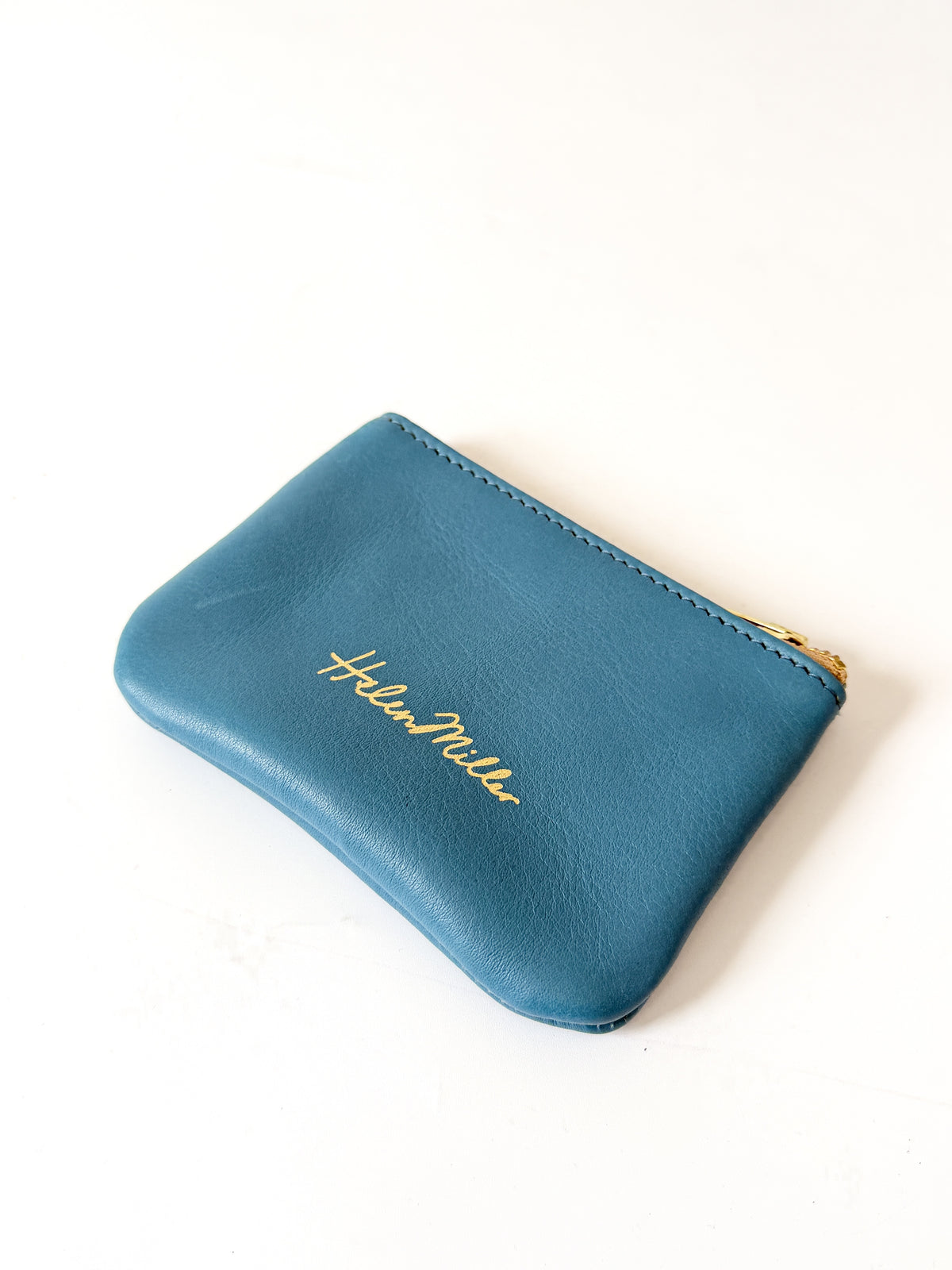 Coin Purse - 12cm - Sky Blue Leather