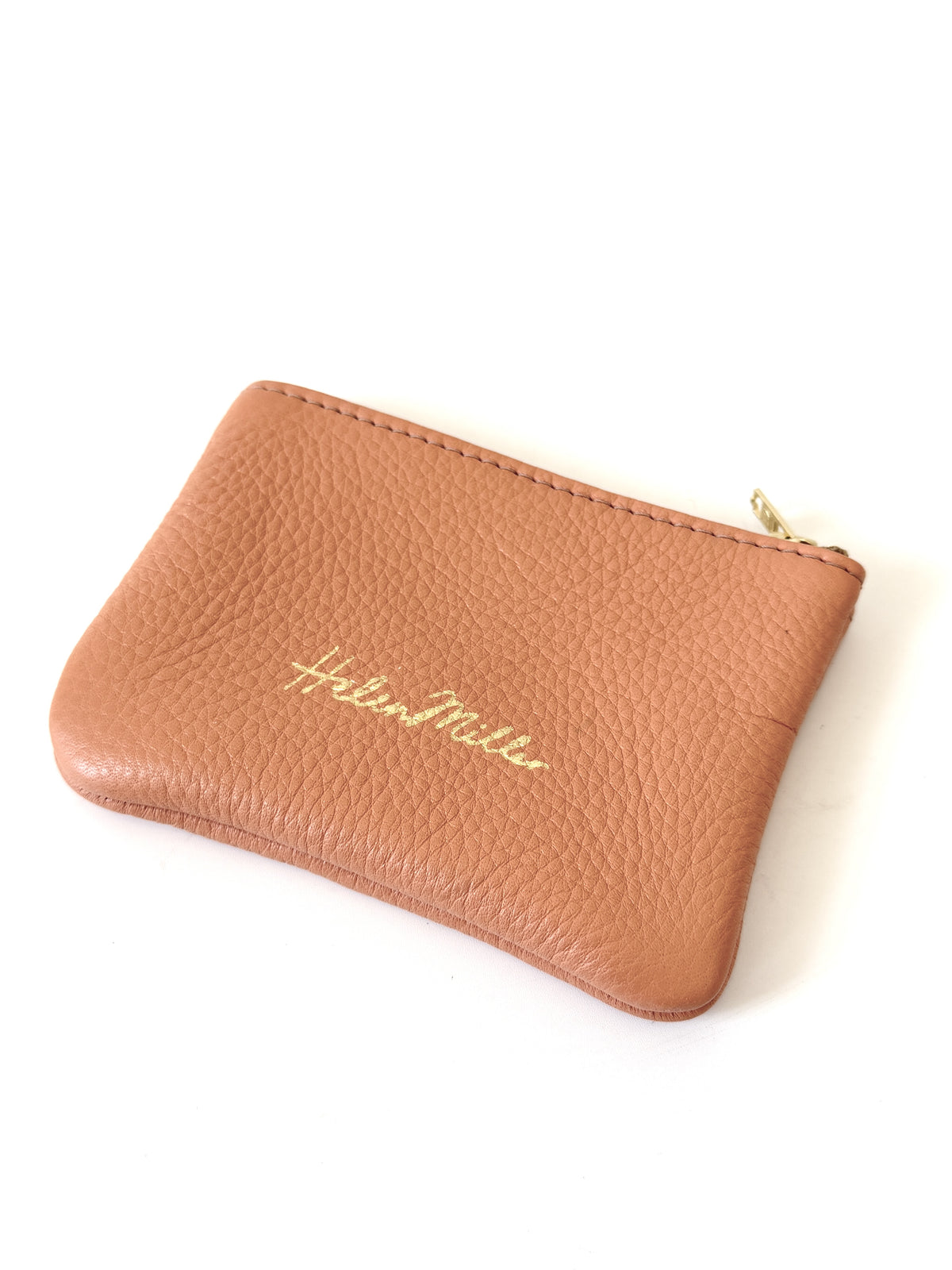 Coin Purse - 12cm - Peach Leather