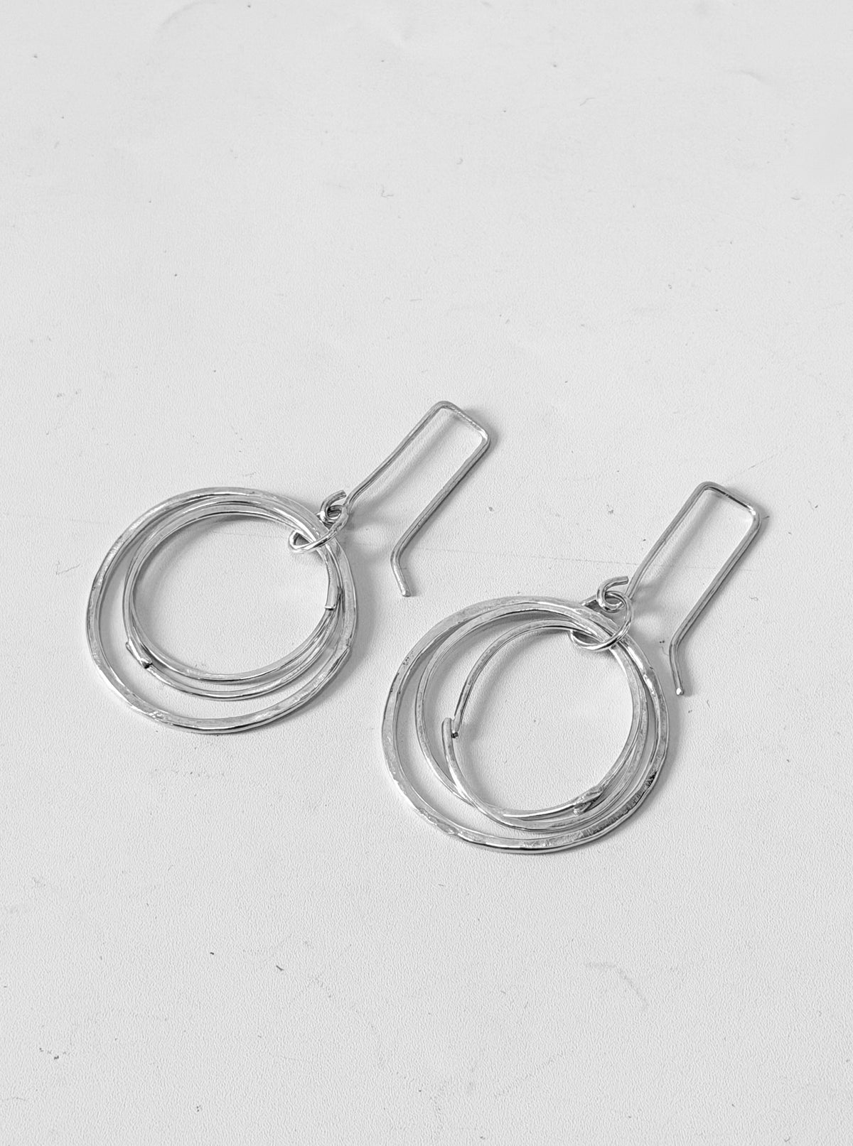 Three Hoops on Hooks - Stirling Silver earrings by Kouka