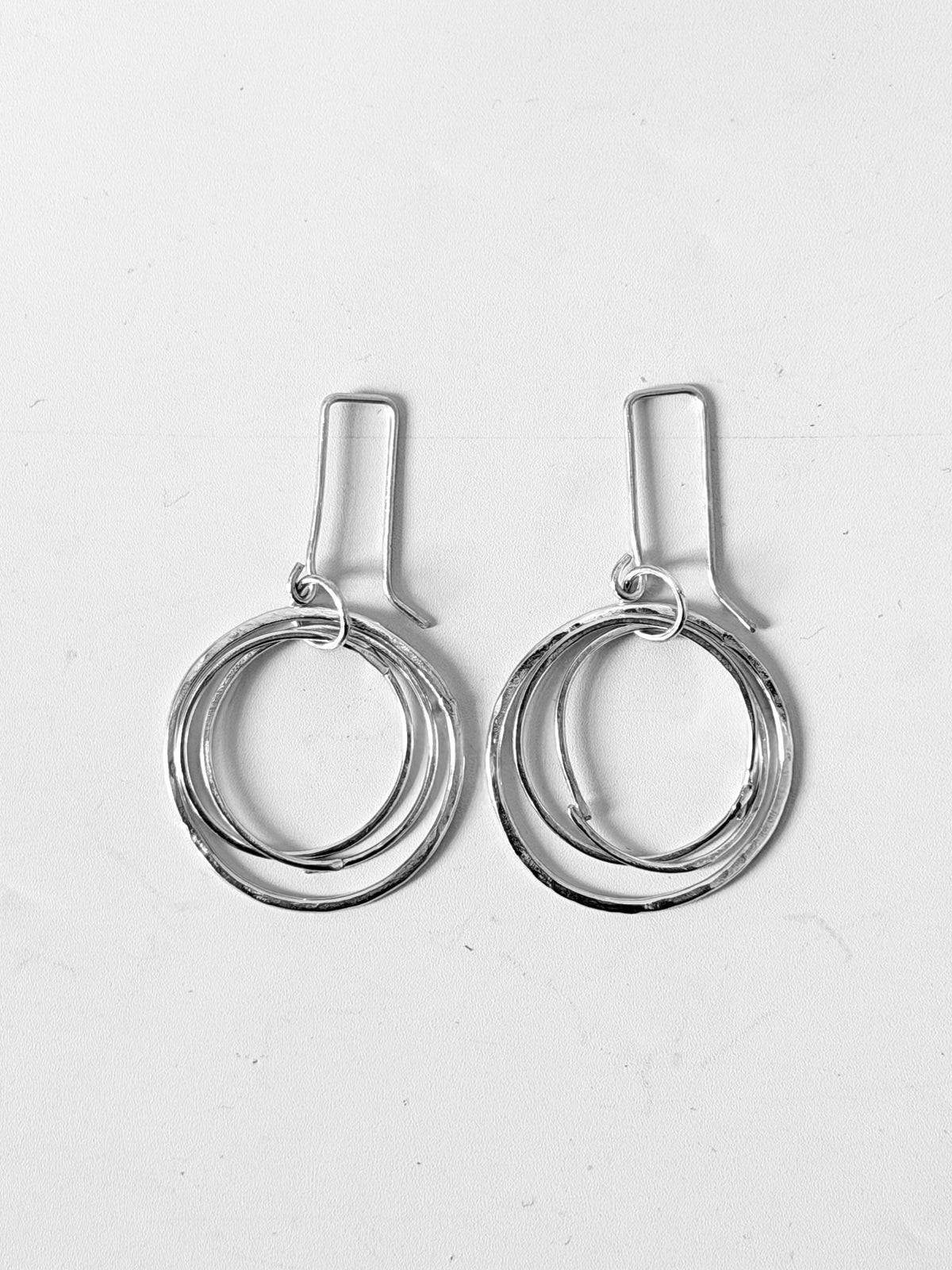 Three Hoops on Hooks - Stirling Silver earrings by Kouka