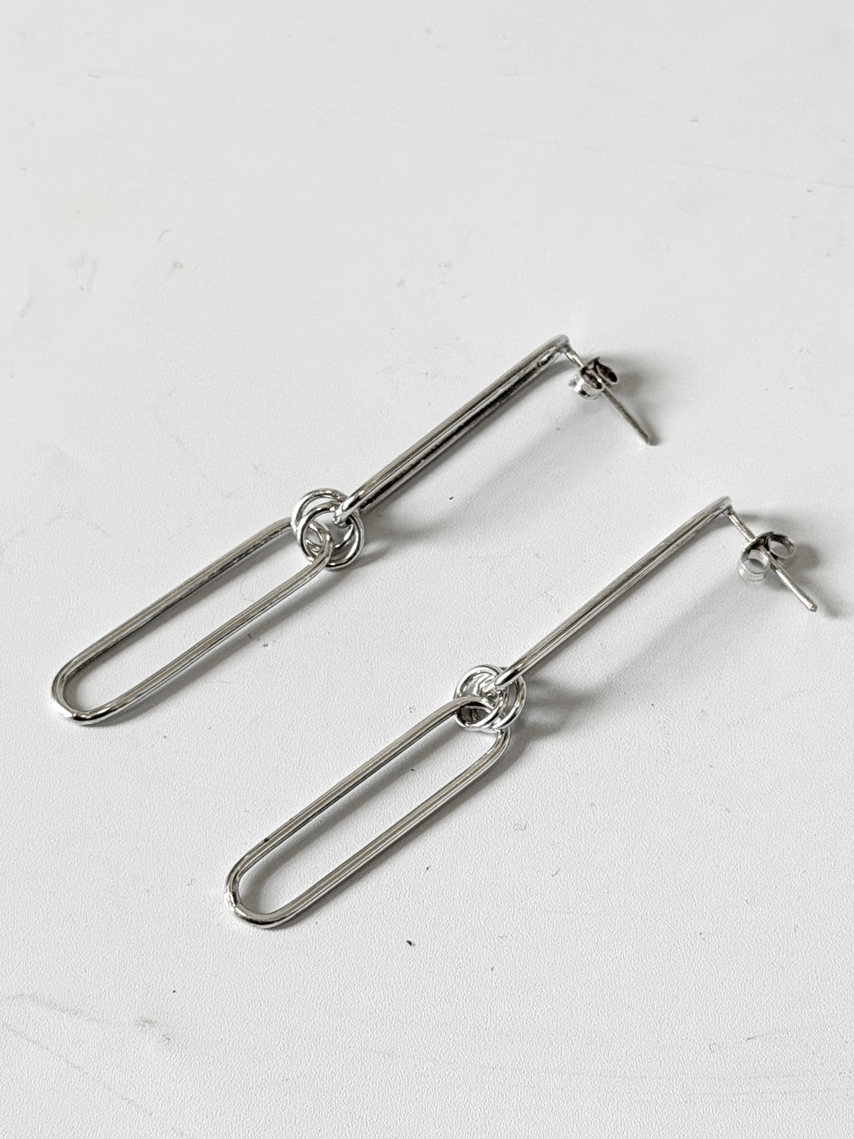 Double Oval Stud - Stirling Silver earrings by Kouka Design