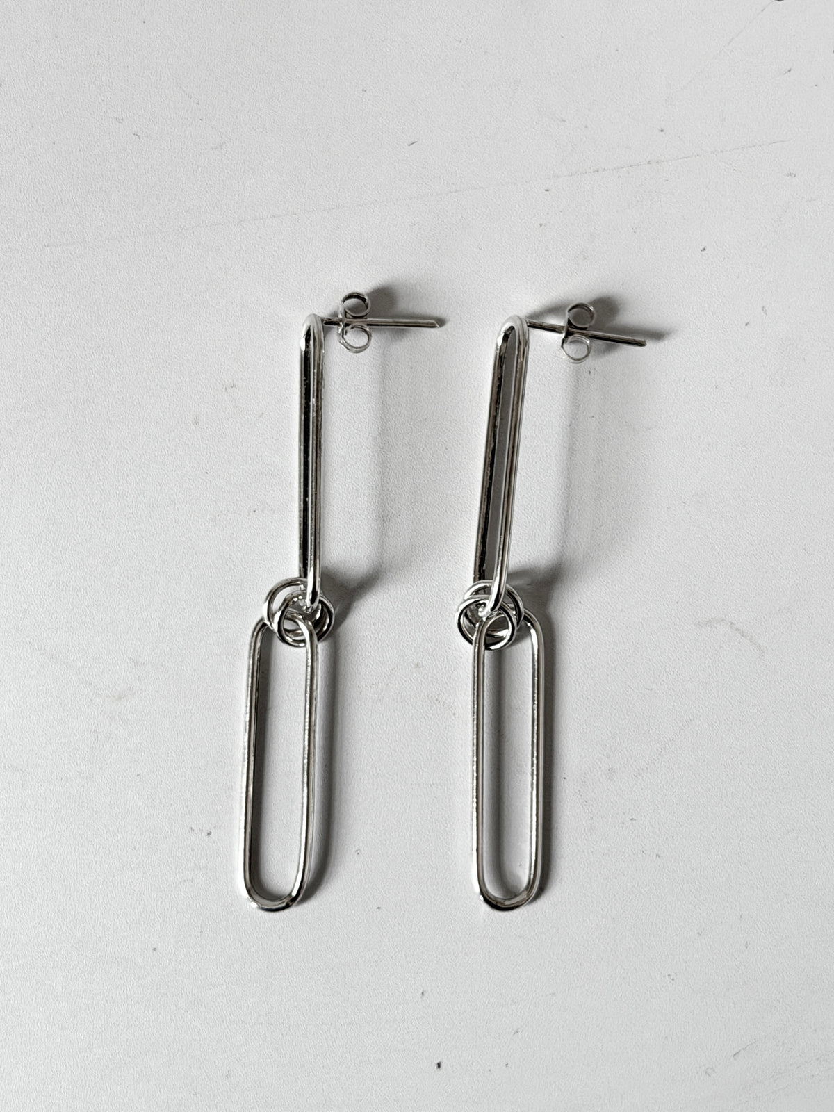 Double Oval Stud - Stirling Silver earrings by Kouka Design