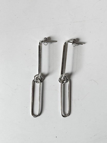 Double Oval Stud - Stirling Silver earrings by Kouka Design