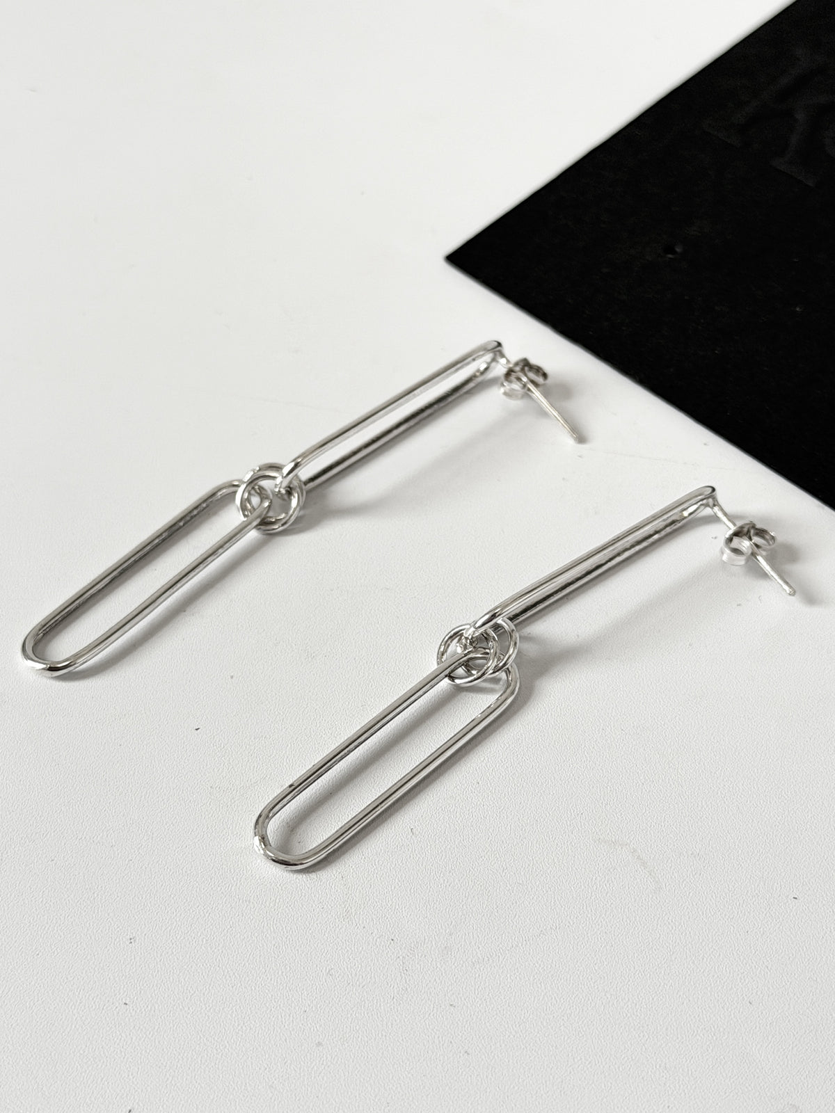 Double Oval Stud - Stirling Silver earrings by Kouka Design