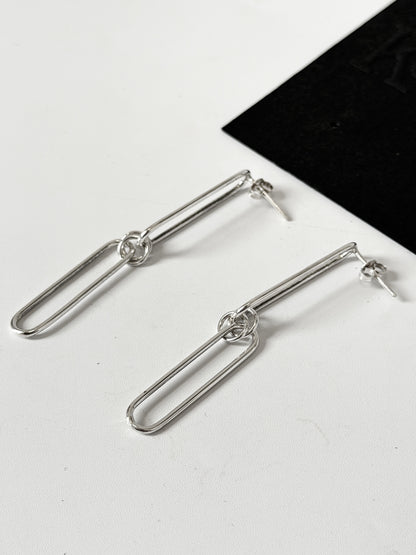 Double Oval Stud - Stirling Silver earrings by Kouka Design