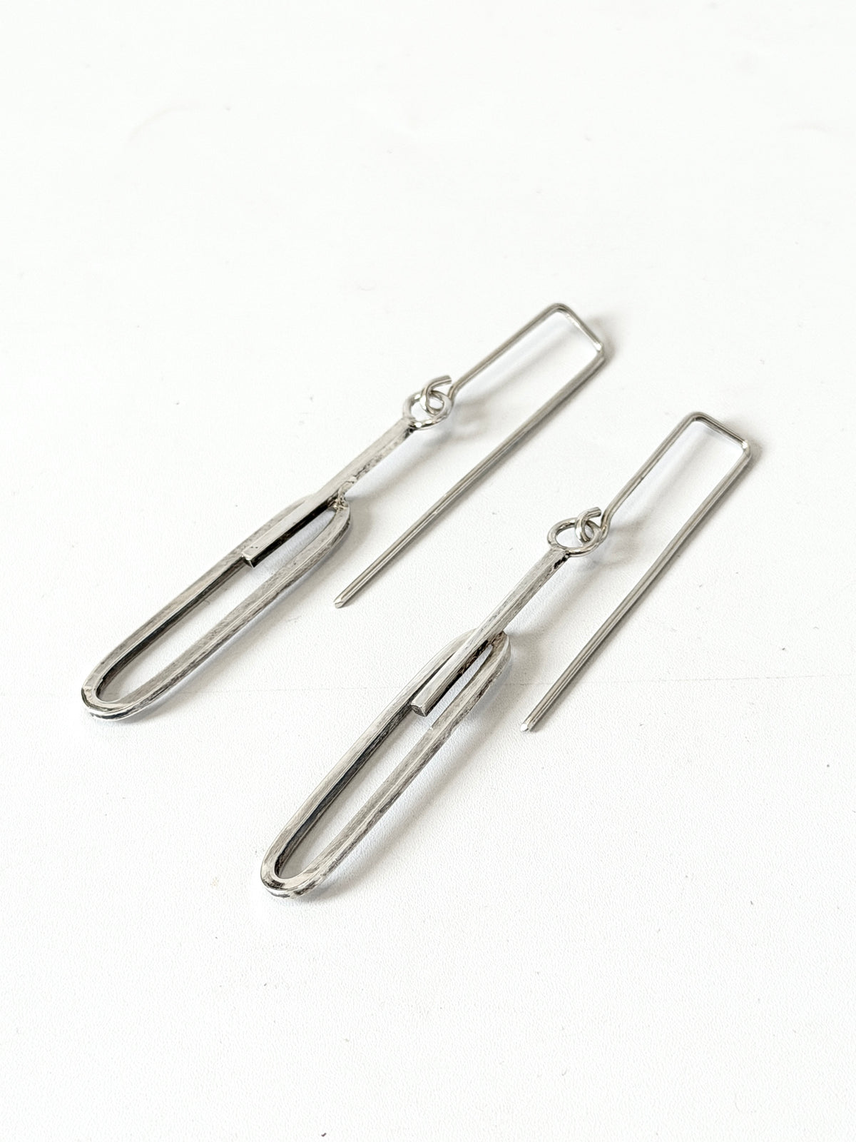 Oval with Bar - Stirling Silver earrings by Kouka Design