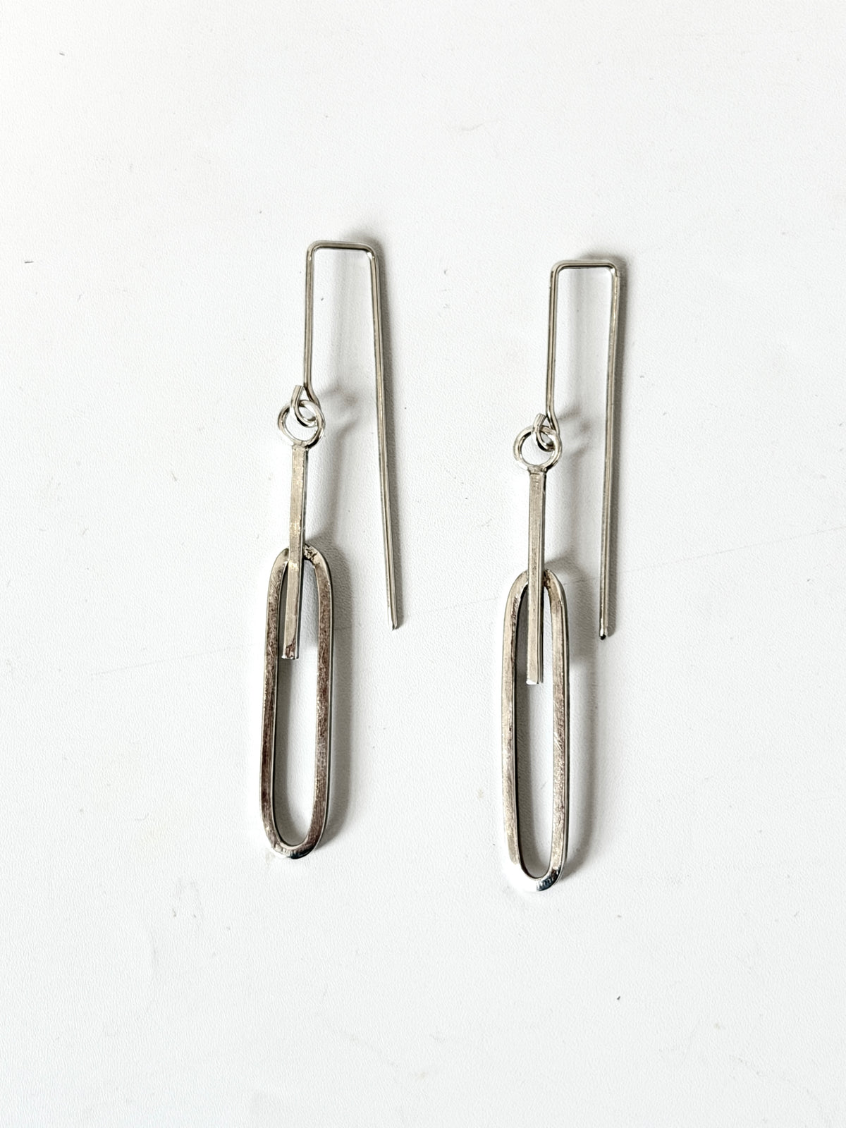 Oval with Bar - Stirling Silver earrings by Kouka Design