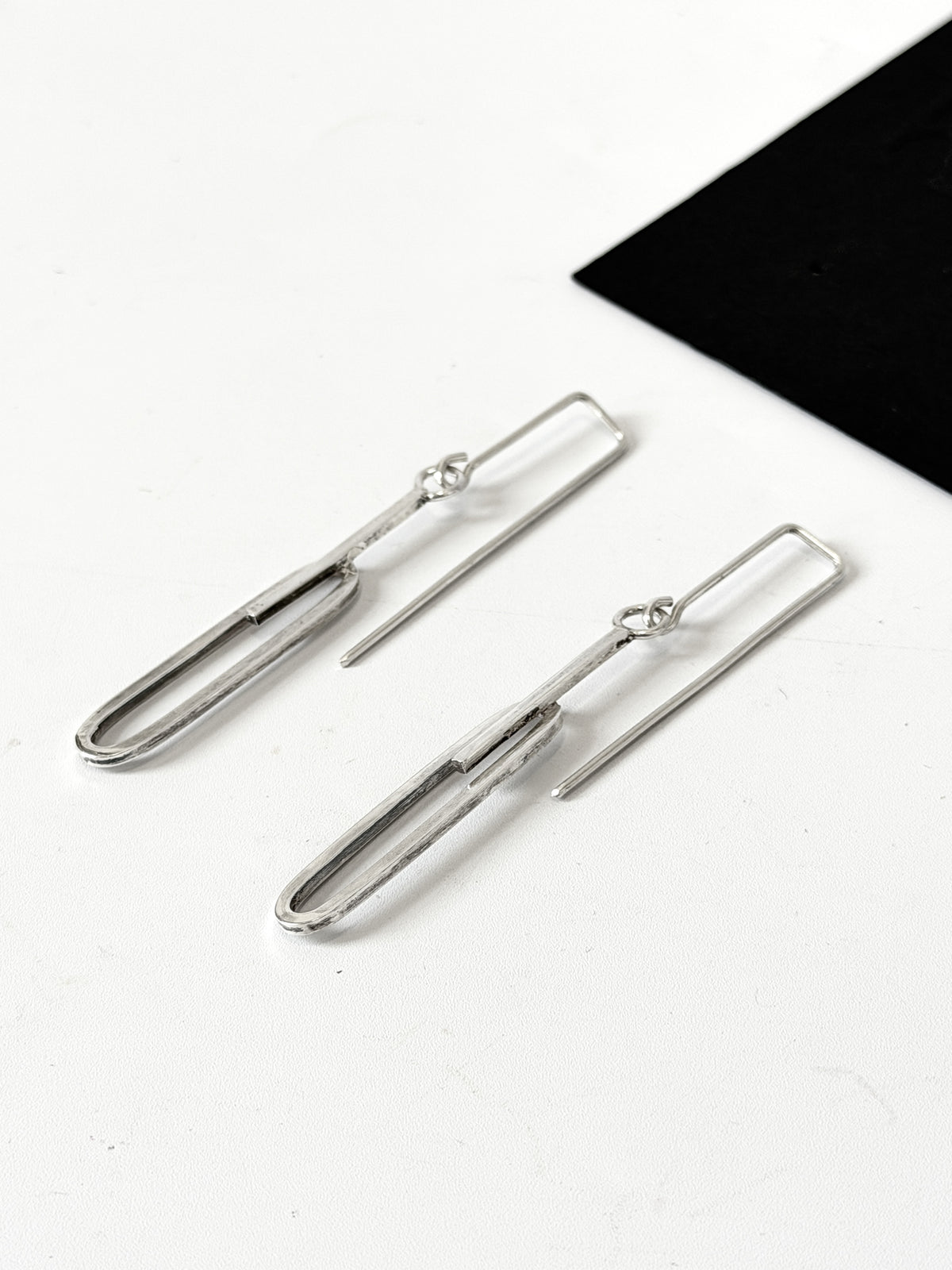 Oval with Bar - Stirling Silver earrings by Kouka Design