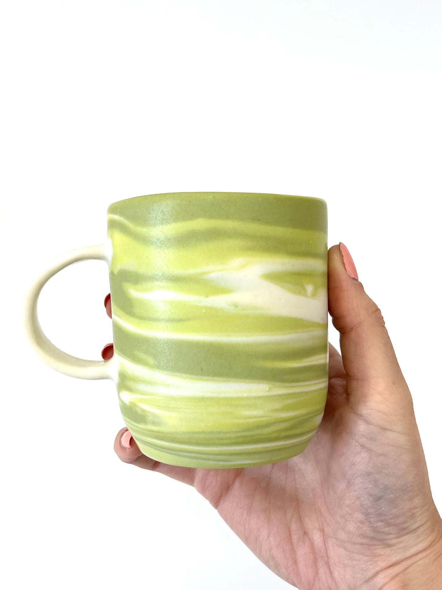 Ceramic Thrown Mug - Tall - Green