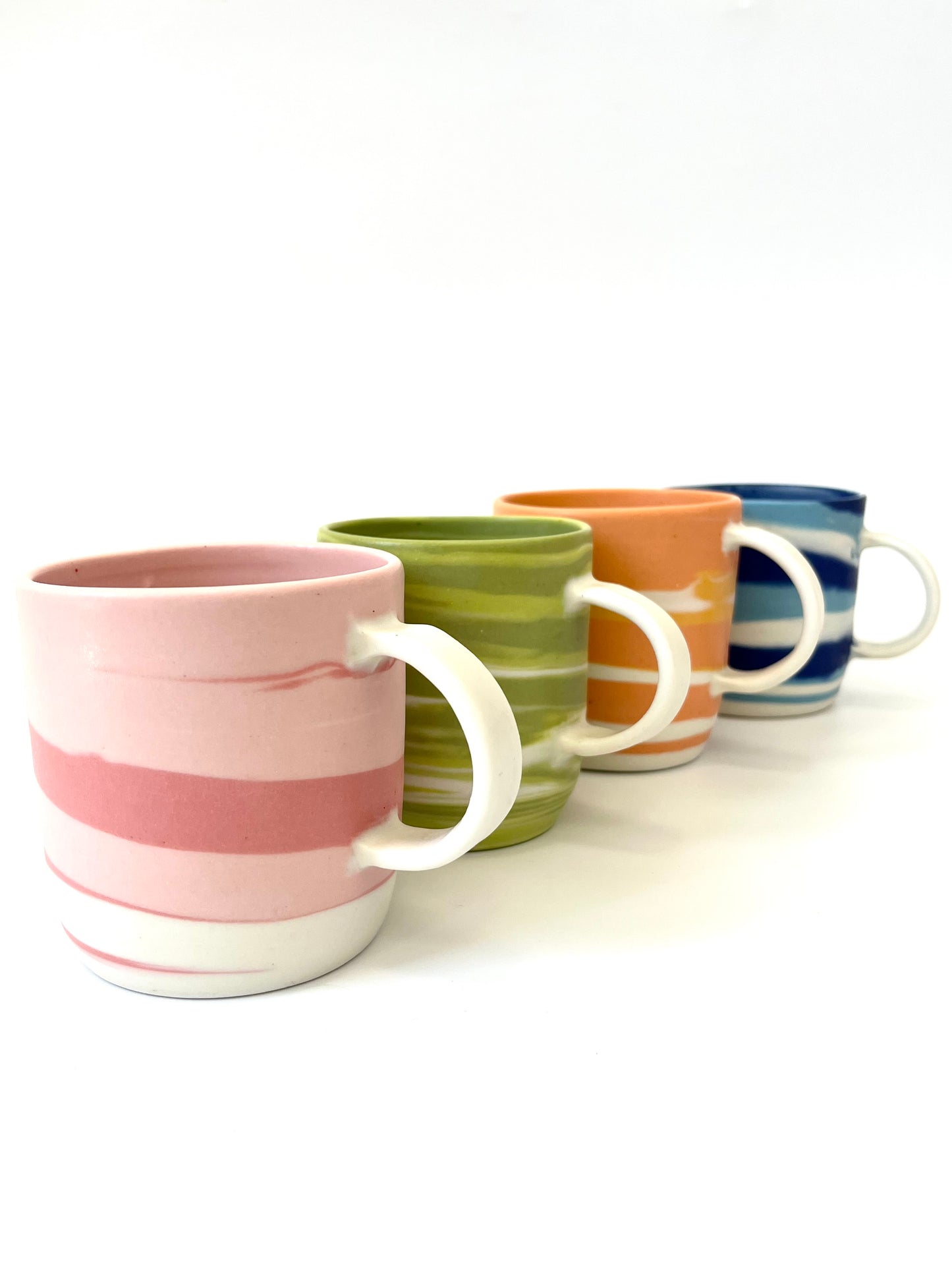 Ceramic Thrown Mug - Tall - Green