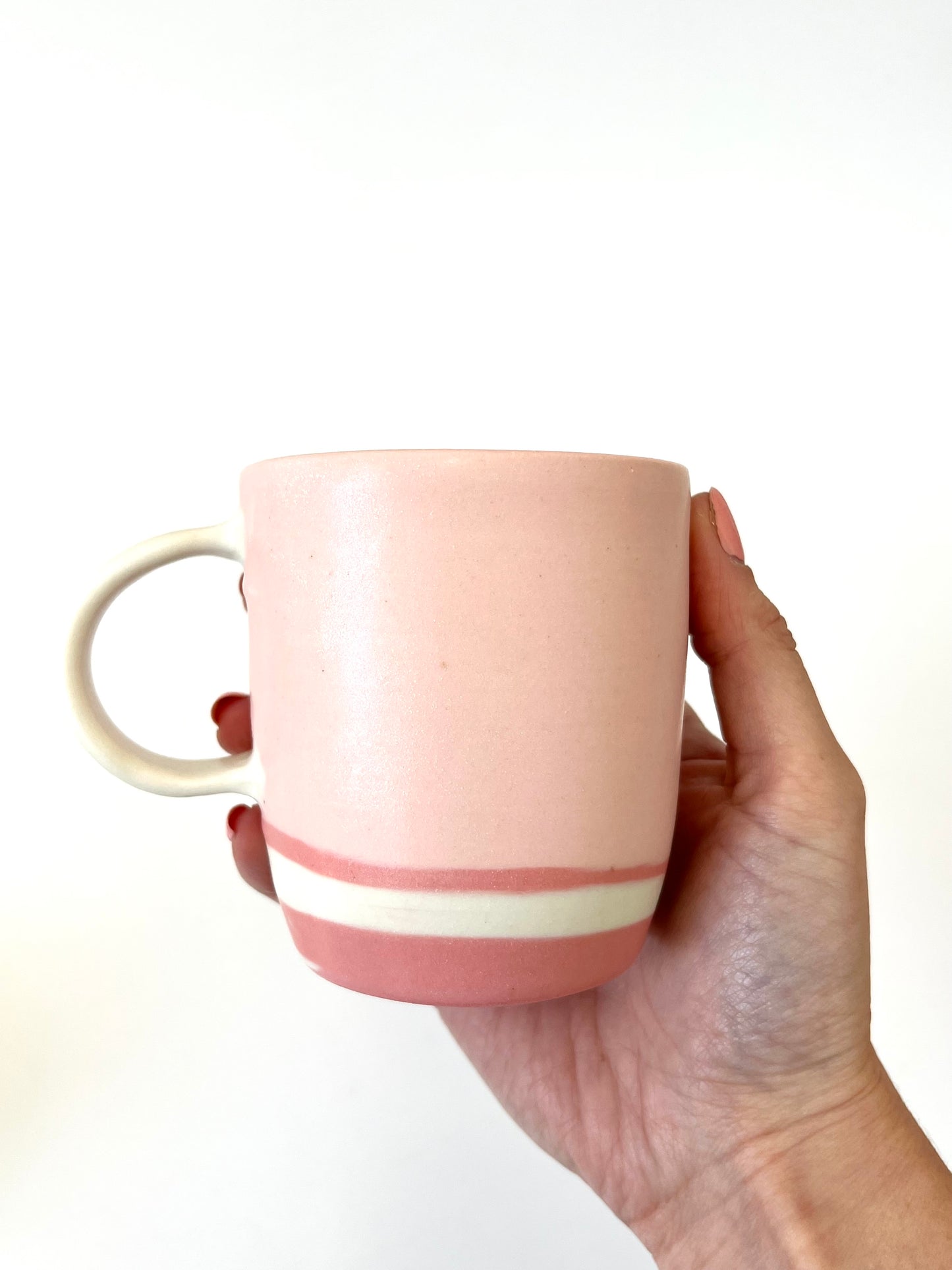 Ceramic Thrown Mug - Tall - Pink