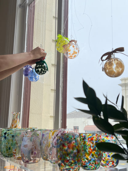 Handblown Glass Bauble - Dark Green