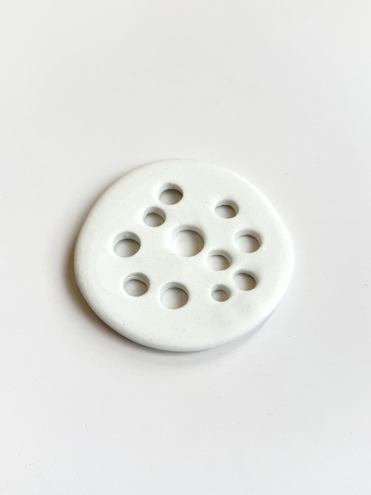 SMALL Flower Frog in Raw Porcelain