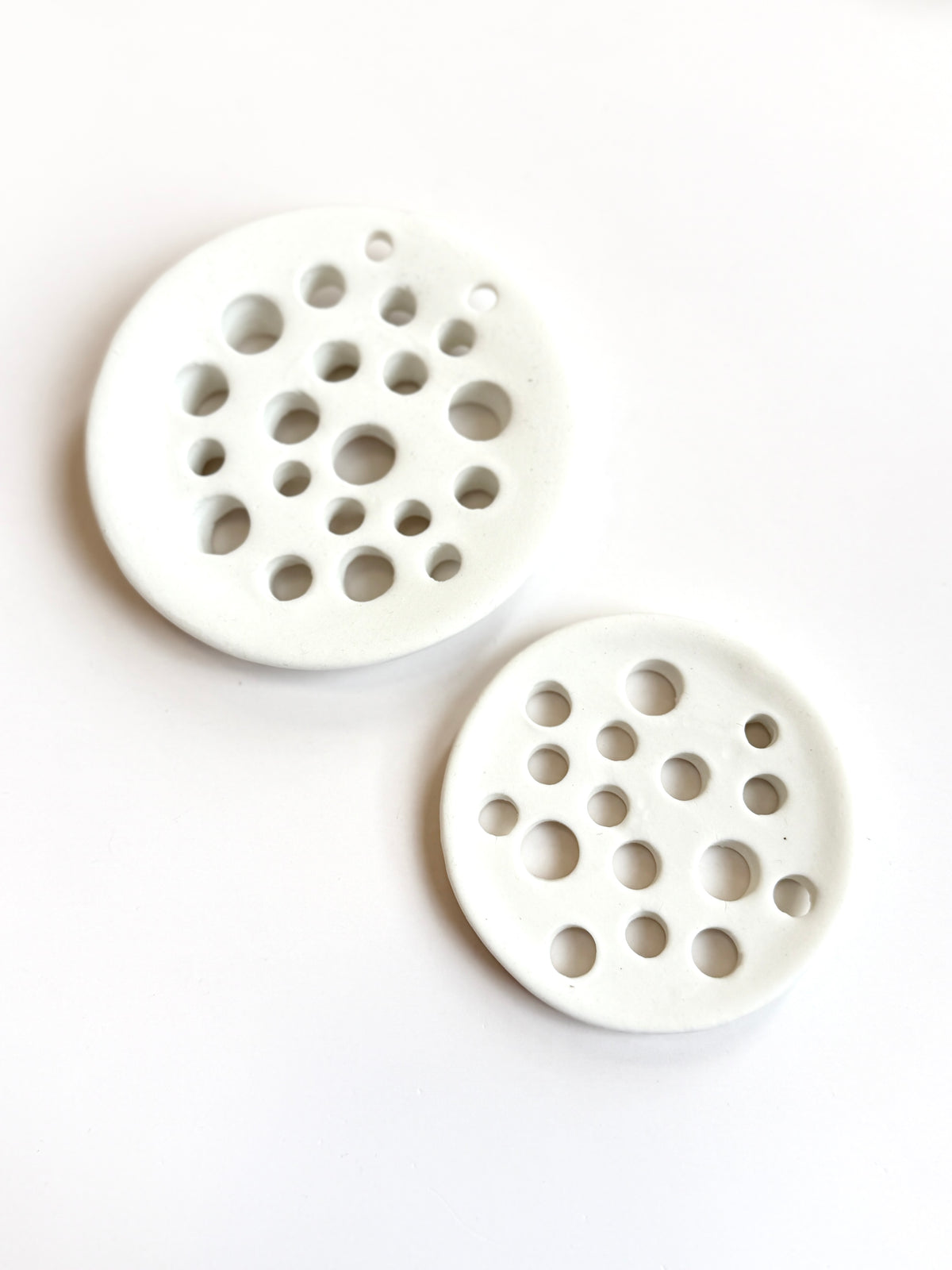 SMALL Flower Frog in Raw Porcelain