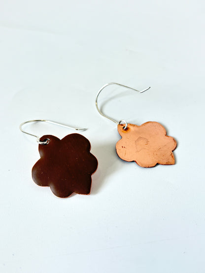 Fleur de Lis Earrings - Brown