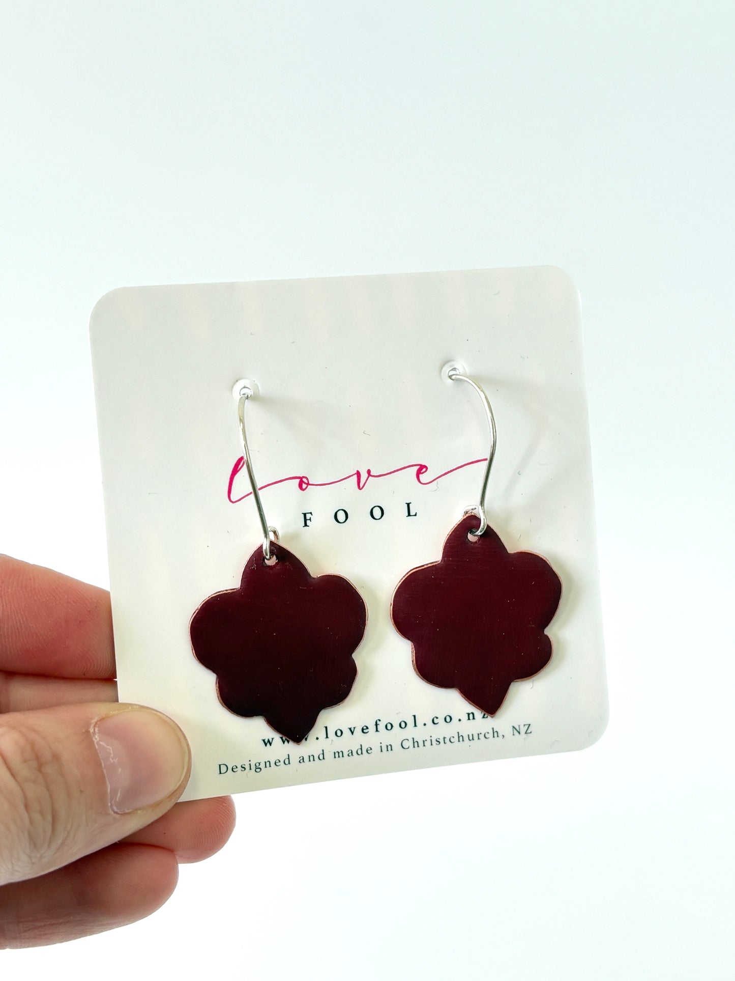 Fleur de Lis Earrings - Dark Grey