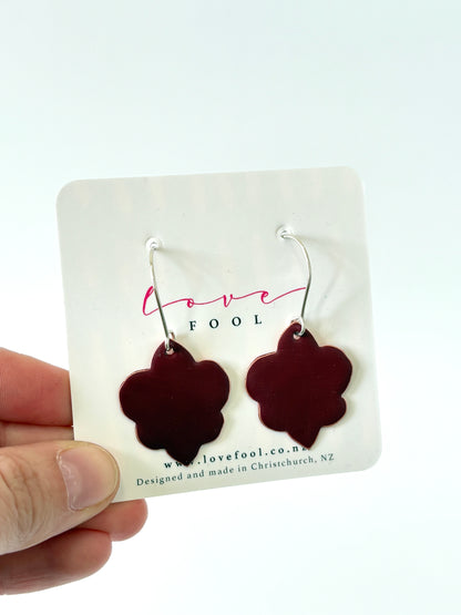 Fleur de Lis Earrings - Dark Grey