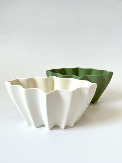 Fluted Bowl - Matte White